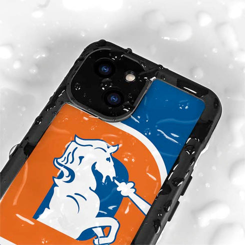 NFL Denver Broncos Retro Logo iPhone 15 Plus Waterproof Case